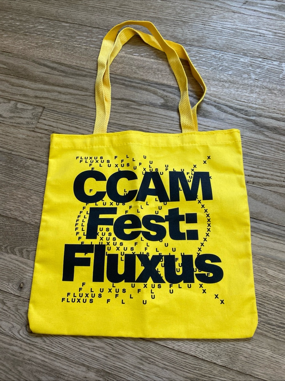 Fluxus CCAM Fest Yellow Tote Bag Yale